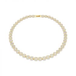 Collier femme swarovski tennis un angelic doré et cristaux 5720505 - colliers-femme - edora - 0