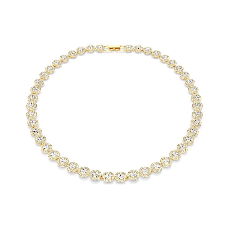 Collier femme swarovski tennis un angelic doré et cristaux 5720505 - colliers-femme - edora
