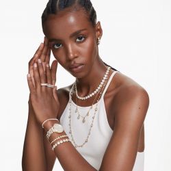 Collier femme swarovski tennis un angelic doré et cristaux 5720505 - colliers-femme - edora - 1