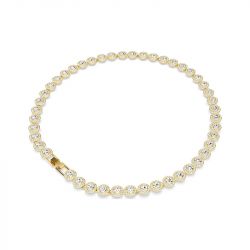 Collier femme swarovski tennis un angelic doré et cristaux 5720505 - colliers-femme - edora - 3