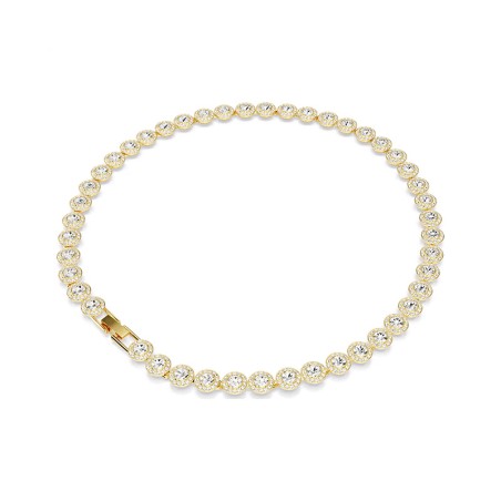 Collier femme swarovski tennis un angelic doré et cristaux 5720505 – colliers femme