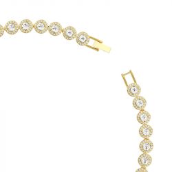 Collier femme swarovski tennis un angelic doré et cristaux 5720505 - colliers-femme - edora - 5