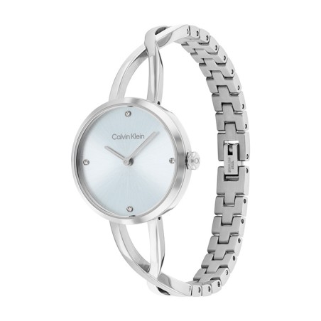 Montre femme calvin klein sculpted embrace acier argenté 25100058 – montres femme