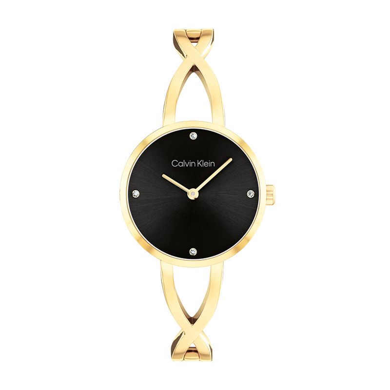 Montre femme calvin klein sculpted embrace acier doré 25100059 - montres-femme - edora