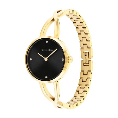 Montre femme calvin klein sculpted embrace acier doré 25100059 – montres femme