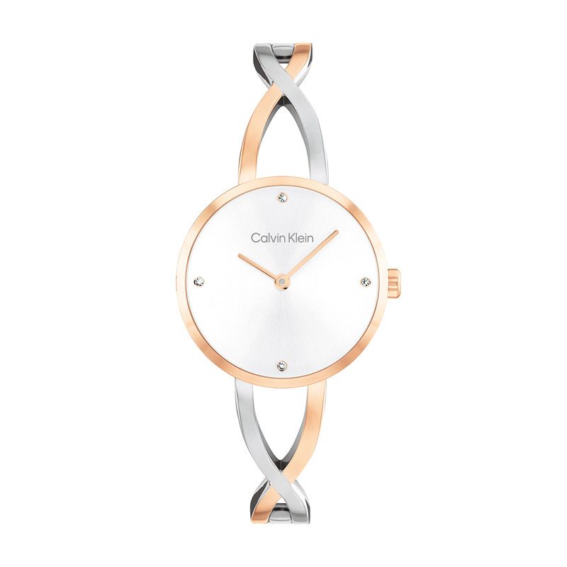 Montre femme calvin klein sculpted embrace acier bicolore 25100060 - montres-femme - edora