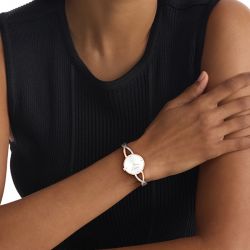 Montre femme calvin klein sculpted embrace acier bicolore 25100060 - montres-femme - edora - 1