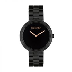 Montre femme calvin klein pure céramique noire  25100075 - montres-femme - edora - 0