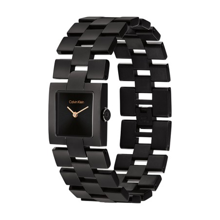 Montre femme calvin klein meridian acier noir 25100091 – montres femme