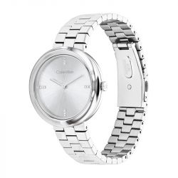 Montre femme calvin klein twisted bezel acier argenté 25100093 - montres-femme - edora - 2