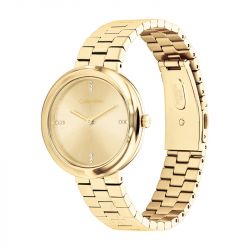 Montre femme calvin klein twisted bezel acier doré 25100094 - montres-femme - edora - 2