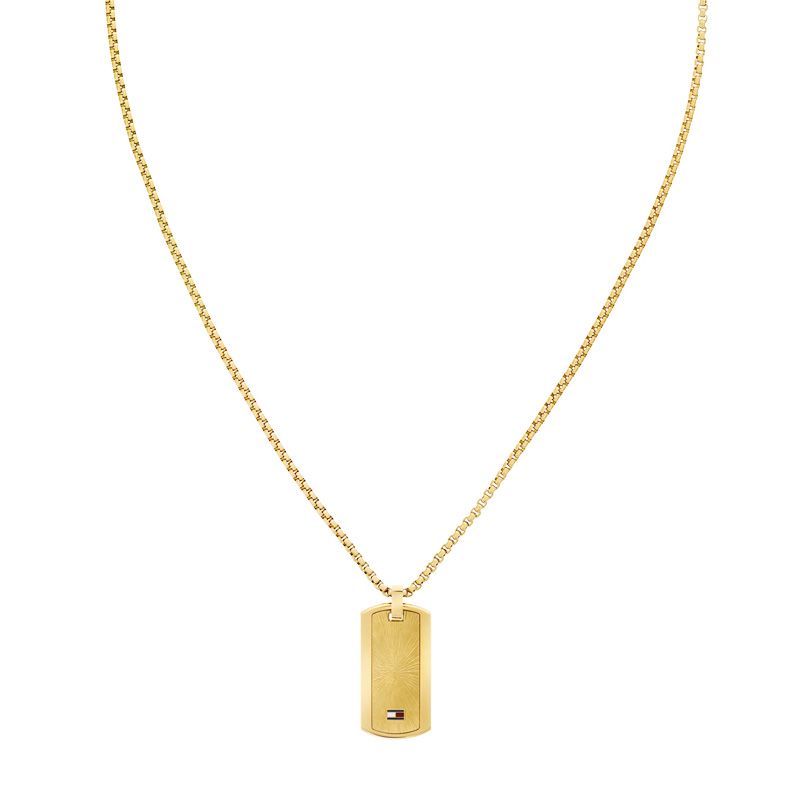 Collier homme tommy hilfiger jameson acier doré 2790628 - colliers-homme - edora