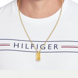 Collier homme tommy hilfiger jameson acier doré 2790628 - colliers-homme - edora - 1