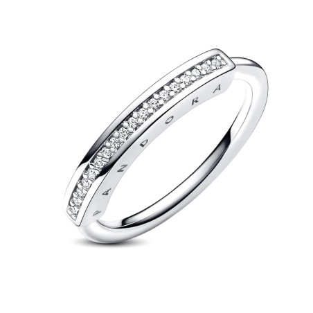 Bague femme taille 52 pandora pavée id signature argent 925/1000 – toutes nos bagues femme