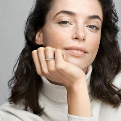 Bague femme taille 52 pandora pavÉe id signature argent 925/1000 - plus-de-bagues-femmes - edora - 4