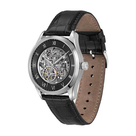 Montre homme automatique boss principle cuir noir 1514234 – montres homme