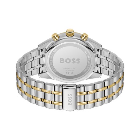 Montre homme chronographe boss skytraveller acier bicolore 1514247 – montres homme