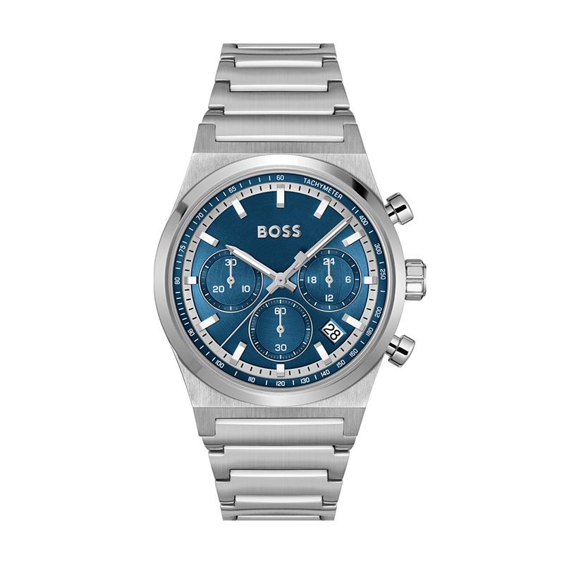 Montre homme chronographe  boss candor acier argenté 1514250 - montres-homme - edora