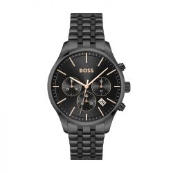 Montre homme chronographe boss avery  acier noir 1514256 - montres-homme - edora - 0