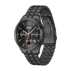 Montre homme chronographe boss avery  acier noir 1514256 - montres-homme - edora - 1