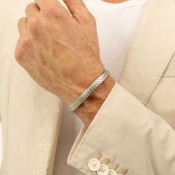 Bracelet homme boss tailored acier argenté 1580671 - bracelets-homme - edora - 1