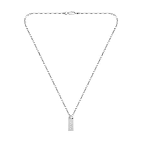 Collier homme boss kasst emblem acier argenté 1580677 – colliers homme