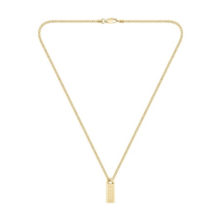 Collier homme boss kassy emblem acier doré 1580678 – colliers homme