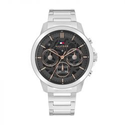 Montre homme chronographe tommy hilfiger henry acier argenté 1710683 - montres-homme - edora - 0