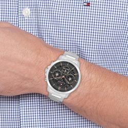 Montre homme chronographe tommy hilfiger henry acier argenté 1710683 - montres-homme - edora - 1