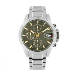 Montre homme chronographe tommy hilfiger jameson classic timer acier argenté 1792197 - montres-homme - edora - 0
