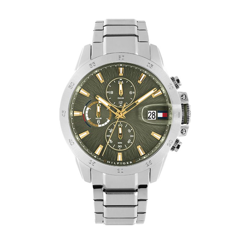 Montre homme chronographe tommy hilfiger jameson classic timer acier argenté 1792197 - montres-homme - edora