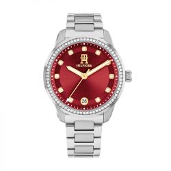 Montre femme tommy hilfiger th85 crystals classic timer acier argenté 1782794 - montres-femme - edora - 0