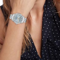 Montre femme tommy hilfiger th85 crystals classic timer acier argenté 1782795 - montres-femme - edora - 1