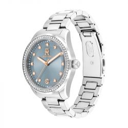 Montre femme tommy hilfiger th85 crystals classic timer acier argenté 1782795 - montres-femme - edora - 2