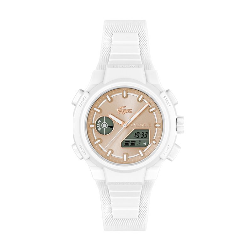 Montre femme lacoste l33 silicone blanc 2001430 - montres-femme - edora