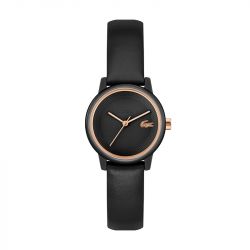 Montre femme lacoste 12.12 swift cuir noir 2001436 - montres-femme - edora - 0