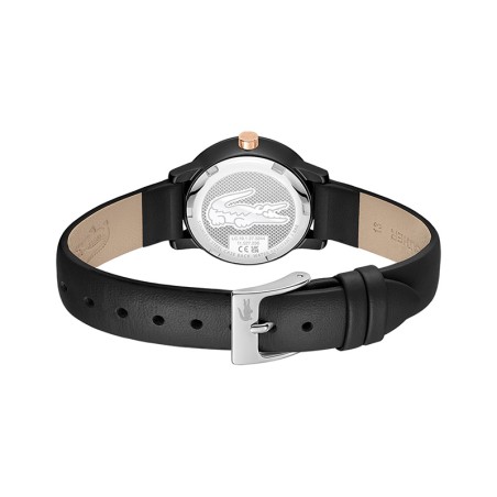 Montre femme lacoste 12.12 swift cuir noir 2001436 – montres femme