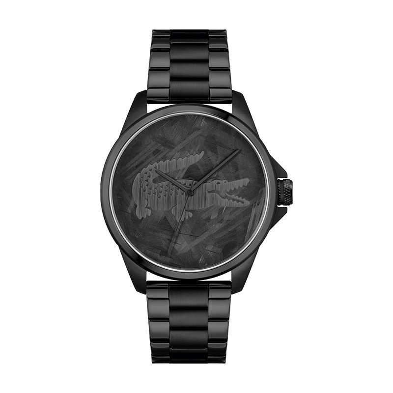 Montre homme lacoste le croc acier noir 2011396 - montres-homme - edora