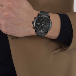 Montre homme chronographe lacoste replay acier noir 2011411 - accueil - edora - 1