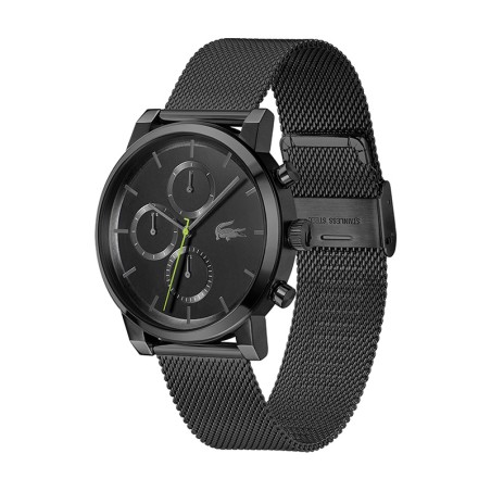 Montre homme chronographe lacoste replay acier noir 2011411 – accueil