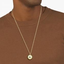 Collier homme lacoste acier doré 2040448 - colliers-homme - edora - 1