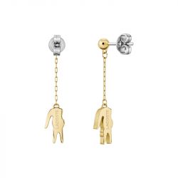 Boucles d'oreilles femme pendantes lacoste acier doré 2040472 - boucles-d-oreilles-femme - edora - 2