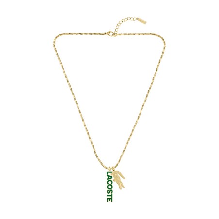 Collier homme lacoste acier doré 2040488 – colliers homme