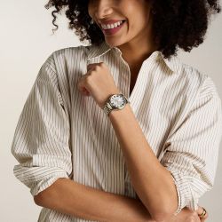 Montre femme fossil glimore acier bicolore es5396 - montres-femme - edora - 1