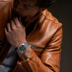 Montre homme chronographe fossil machine acier argenté fs6095 - montres-homme - edora - 1