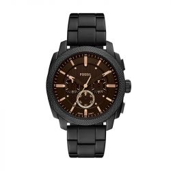 Montre homme chronographe fossil machine acier noir fs6097 - montres-homme - edora - 0