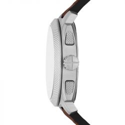 Montre homme chronographe fossil machine cuir marron fs6100 - montres-homme - edora - 2