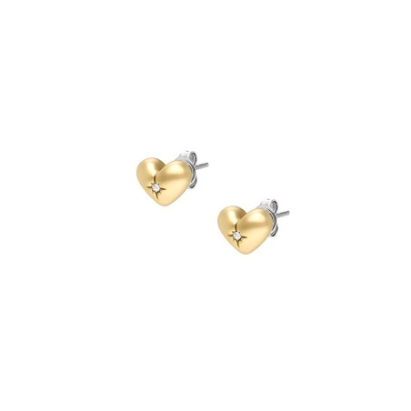 Boucles d'oreilles femme puces fossil cœurs sadie all my love acier doré jf04832710 – boucles d'oreilles femme