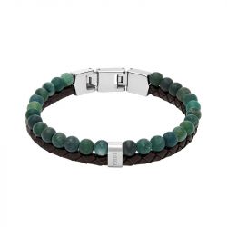 Bracelet homme fossil jewelry cuir marron  jf04854040 - bracelet-fossil-homme - edora - 0
