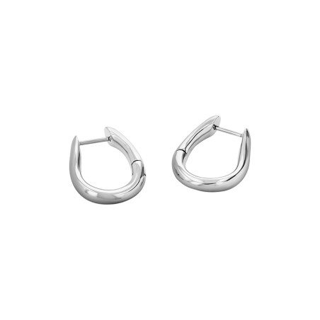 Bouces d'oreilles femme pendantes calvin klein sculptural acier argenté 35000749 – boucles d'oreilles femme